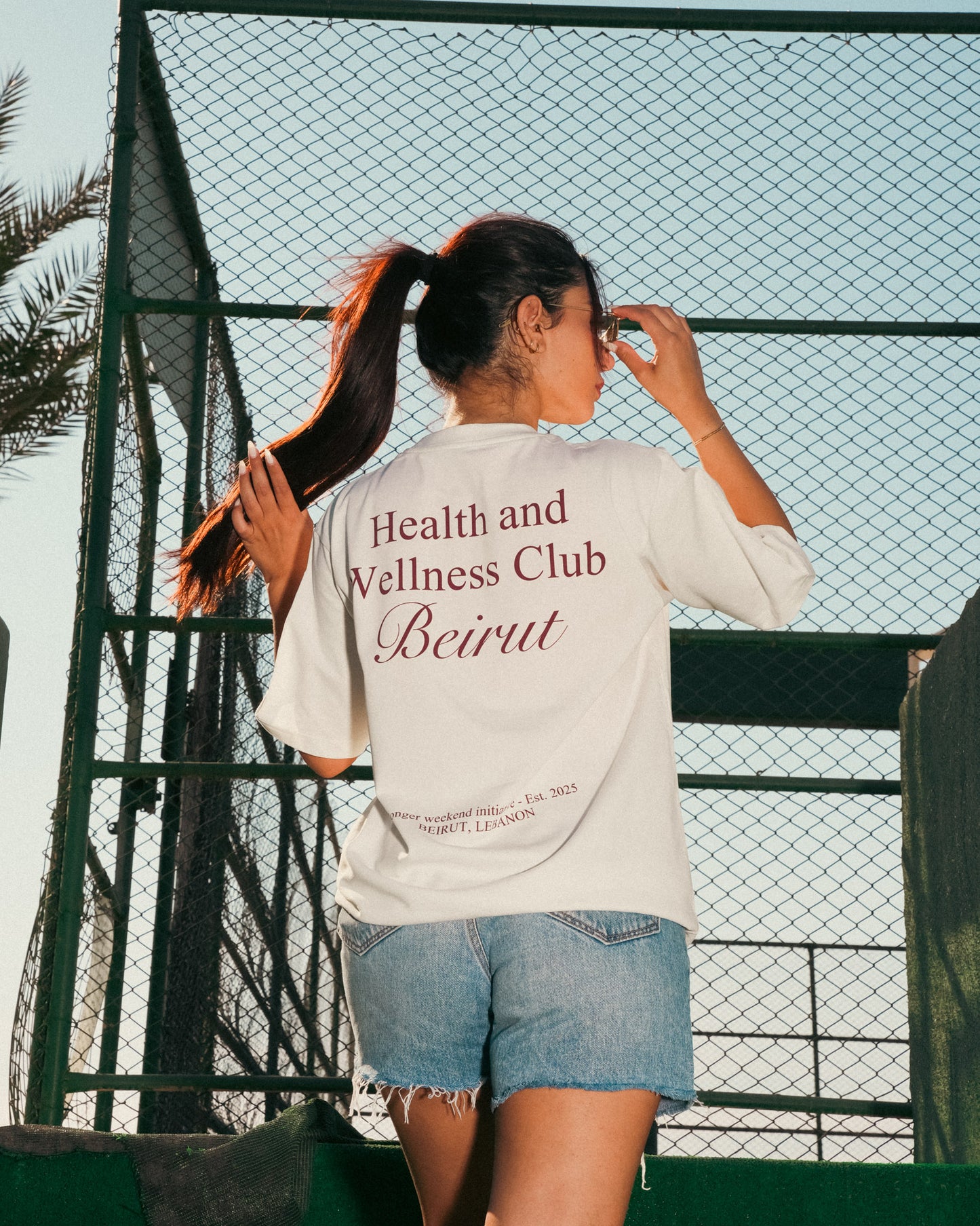 Health & Wellness Club Off-White Oversized Tee – Beirut Edition