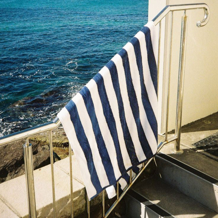 The Long Weekend Lighthouse Velour Beach Towel